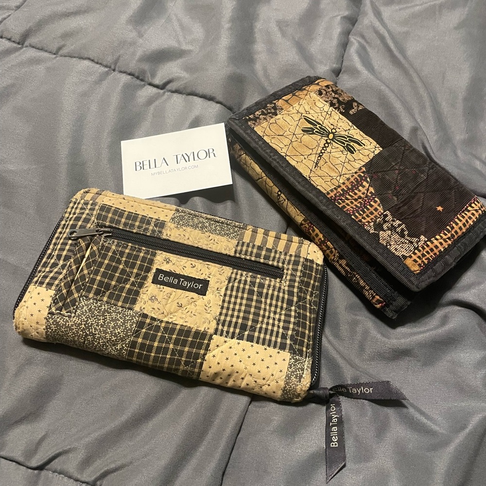 Bella Taylor Patchwork Women's Wallet - Black and Tan